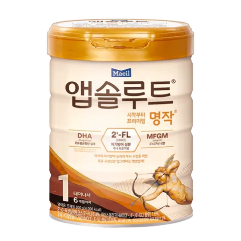 Sữa bột Maeil Absolute 1 Hàn Quốc 800g cho bé từ 0-6 tháng tuổi - Hỗ trợ phát triển toàn diện và miễn dịch tự nhiên