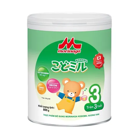 Sữa Morinaga Kodomil số 3 Hương Vani 800g - Sữa Bột Cho Trẻ Trên 3 Tuổi Hỗ Trợ Tăng Trưởng, Đề Kháng, Tiêu Hóa Khỏe Mạnh