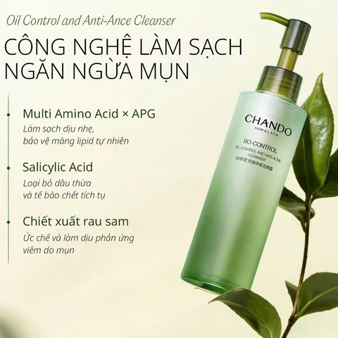 Sữa Rửa Mặt Chando Himalaya Kiểm Soát Dầu và Ngăn Ngừa Mụn - Gel Làm Sạch Da Dầu Nhạy Cảm 150ml