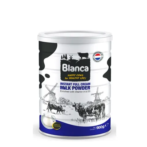 Sữa Tươi Dạng Bột Nguyên Kem Blanca Hà Lan 900g - Sữa Không Đường Dinh Dưỡng Cao, Phù Hợp Cho Trẻ Từ 1 Tuổi Trở Lên
