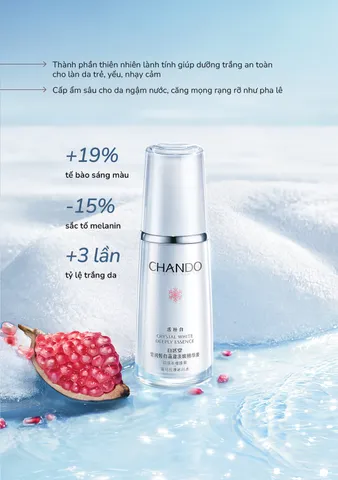 Tinh chất dưỡng trắng da Chando Himalaya Crystal White Spot-targeting Essence 40ml - Serum làm sáng da tự nhiên, giảm đốm nâu, phù hợp mọi loại da