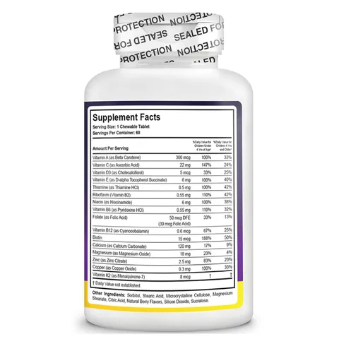 Viên nhai Nubest Tall Kids hỗ trợ tăng chiều cao cho trẻ 2-9 tuổi - Bổ sung canxi, vitamin D3, kẽm, vị chua ngọt dễ ăn
