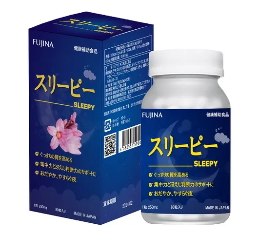 (Hàng nhập khẩu) Viên uống hỗ trợ giấc ngủ Sleepy Fujina Nhật Bản 80 viên