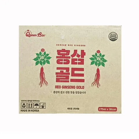 Nước Hồng Sâm Queen Bin Dạng Lon 175ml - Phục Hồi Năng Lượng, Giải Nhiệt, Giảm Căng Thẳng - Thức Uống Bổ Dưỡng Hàn Quốc