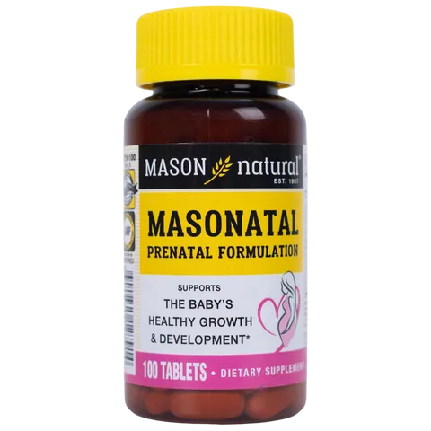 Vitamin Tổng Hợp Cho Bà Bầu Mason Natural Masonatal - Hỗ Trợ Sức Khỏe Mẹ và Phát Triển Thai Nhi - 100 Viên