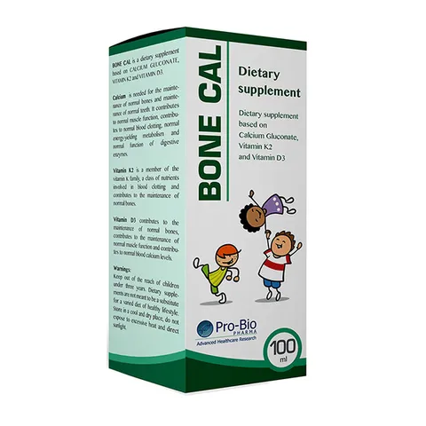 Canxi hữu cơ Bone Cal 150ml - Hỗ trợ phát triển chiều cao, bổ sung Vitamin D3, K2 cho trẻ, hương dưa bở thơm ngon, dễ uống.