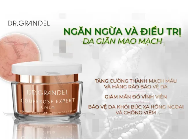 Kem Dưỡng Dr.Grandel Couperose Expert Cream 50ml - Chăm sóc Da Giãn Mao Mạch, Giảm Mẩn Đỏ, Tái Tạo Hàng Rào Bảo Vệ Da