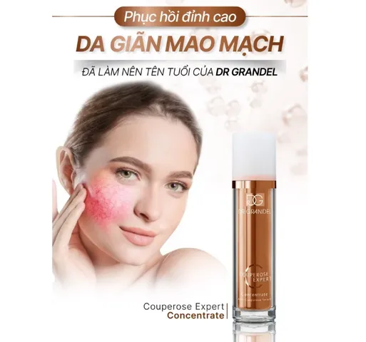 Serum Dr.Grandel Couperose Expert Concentrate 50ml - Giải pháp chăm sóc da nhạy cảm, giảm mẩn đỏ và giãn mao mạch, chiết xuất tảo tím