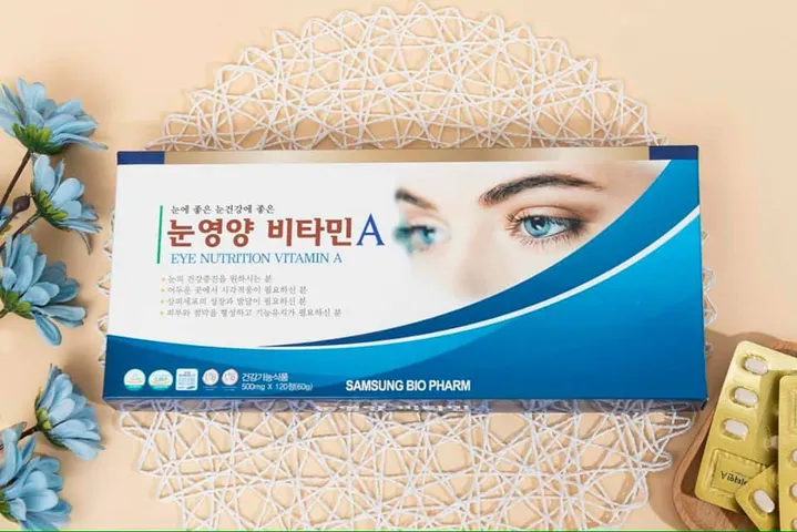 Viên Uống Hỗ Trợ Thị Lực SAMSUNG BIO PHARM Eye Nutrition Vitamin A - Bổ Sung Vitamin A, C, B2 Cho Mắt Khỏe, Giảm Mỏi Mắt, 120 Viên