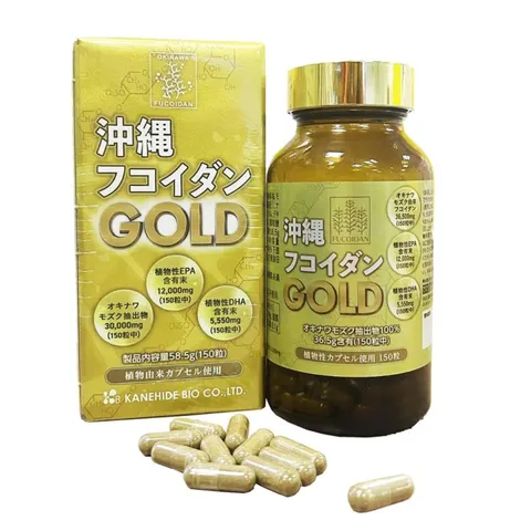 Viên uống Okinawa Fucoidan Gold Nhật Bản - Tảo Nâu Mozuku, EPA, DHA - Tăng cường sức khỏe, miễn dịch, hỗ trợ tim mạch, bảo vệ dạ dày