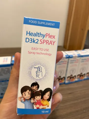 Xịt Bổ Sung Vitamin D3+K2 Healthyplex D3K2 Spray 10ml - Hỗ Trợ Tăng Cường Hấp Thu Canxi Cho Trẻ Em và Người Lớn