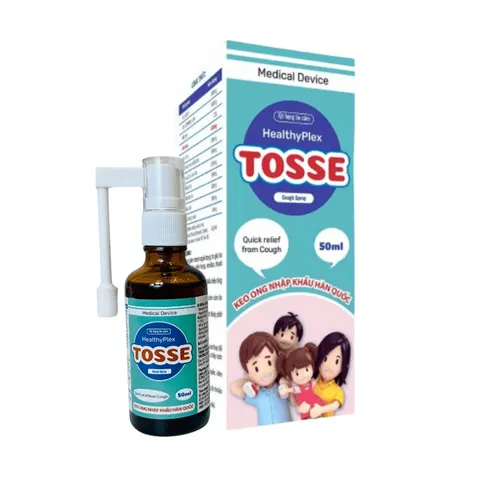 Xịt Họng Keo Ong HealthyPlex Tosse 50ml - Hỗ Trợ Giảm Ho, Bảo Vệ Đường Hô Hấp, Dành Cho Trẻ Nhỏ Và Phụ Nữ Có Thai