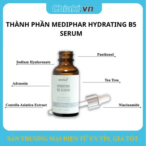 Serum Dưỡng Ẩm Mediphar Hydrating B5 30ml - Cung Cấp Nước, Phục Hồi Da, Dành Cho Da Nhạy Cảm, Giúp Da Khỏe Mạnh, Căng Mịn