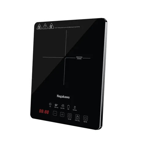 Bếp từ đơn Nagakawa NAG0718 - Bếp nấu cảm ứng 2000W, 8 mức công suất, kèm nồi lẩu, thiết kế sang trọng, dễ vệ sinh, tiện lợi cho mọi bữa ăn