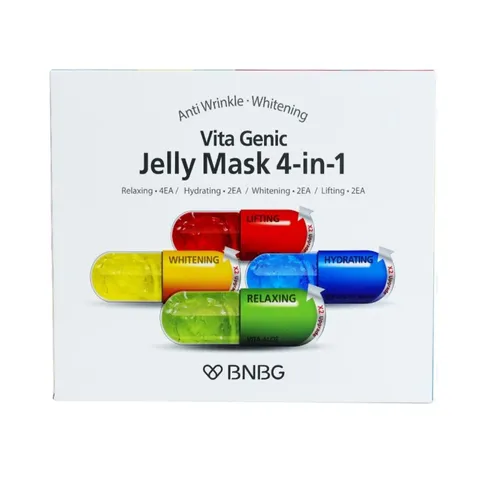 Mặt Nạ BNBG Vita Genic Jelly Mask 4-in-1 - Hộp 10 Miếng Dưỡng Da, Cấp Ẩm, Làm Dịu, Dưỡng Sáng, Cải Thiện Độ Đàn Hồi
