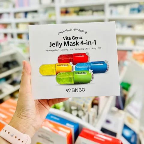 Mặt Nạ BNBG Vita Genic Jelly Mask 4-in-1 - Hộp 10 Miếng Dưỡng Da, Cấp Ẩm, Làm Dịu, Dưỡng Sáng, Cải Thiện Độ Đàn Hồi