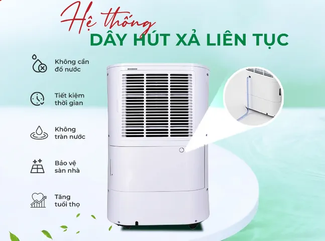 Máy Hút Ẩm Lọc Không Khí Nagakawa NAD8569 25L - Công Suất 25L/ngày, Tích Hợp Lọc HEPA H13, Phù Hợp 40-50m², Chức Năng Sấy Quần Áo