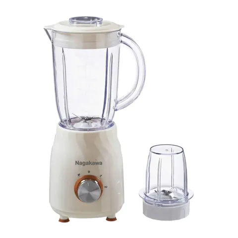 Máy xay sinh tố Nagakawa NEB3232 - Công suất 330W, 2 cối, lưỡi dao inox 304 cho sinh tố, cháo, gia vị - Thiết kế nhỏ gọn, tiện dụng