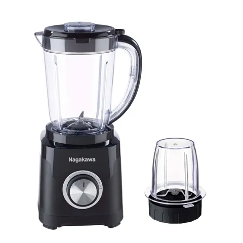 Máy Xay Sinh Tố Nagakawa NEB3234 500W - Cối Lớn 1.5L & Cối Nhỏ Xay Hạt, Lưỡi Dao Inox 304 Sắc Bén, Hoàn Hảo Cho Đồ Uống Và Gia Vị Khô