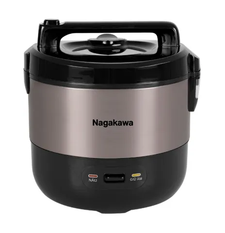 Nồi Cơm Điện Nagakawa NRC3816 1.5L - Công Suất 700W, Công Nghệ Ủ Ấm 3D, Phù Hợp Gia Đình 3-5 Người, Giữ Ẩm Lâu Hơn