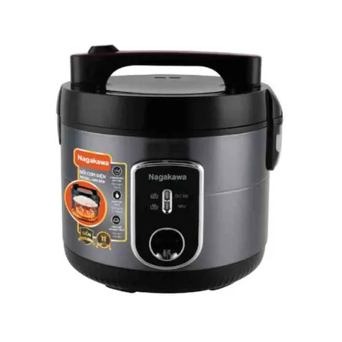 Nồi Cơm Điện Nagakawa NRC3818 1.5L - Công Suất 700W, Chống Dính Dày, Phù Hợp Gia Đình 3-5 Người, Nấu Cơm Chín Đều, Giữ Ấm 3D