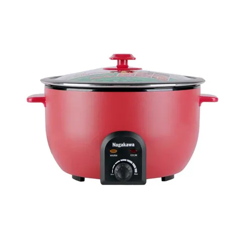 Nồi Lẩu Điện Nagakawa NAG1902 4L - 1300W Đa Chức Năng Nấu Lẩu, Nướng, Chiên Xào - Thiết Kế Hiện Đại, Tiết Kiệm Năng Lượng