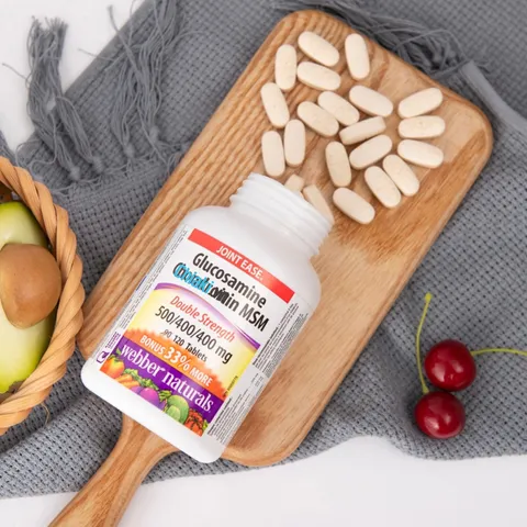 Viên Uống Hỗ Trợ Xương Khớp Webber Naturals Glucosamine MSM - Bổ Sung Dinh Dưỡng Cho Sụn Khớp, Giúp Vận Động Linh Hoạt - Lọ 120 Viên
