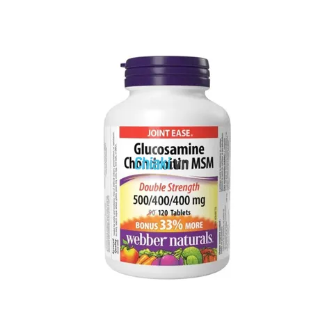 Viên Uống Hỗ Trợ Xương Khớp Webber Naturals Glucosamine MSM - Bổ Sung Dinh Dưỡng Cho Sụn Khớp, Giúp Vận Động Linh Hoạt - Lọ 120 Viên