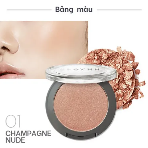 Phấn má KLAVUU Urban Pearlsation - Phấn bột tự nhiên, mịn màng, lên màu chuẩn, hiệu ứng ửng hồng tự nhiên, 5,5g