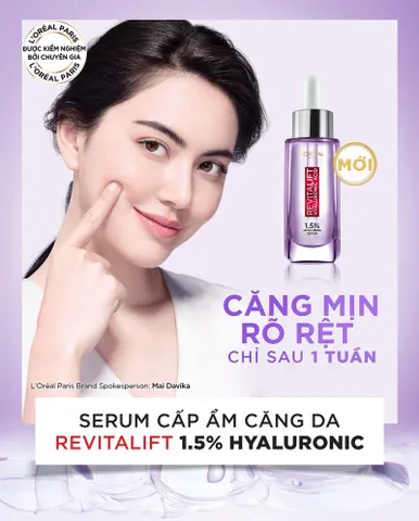 Serum cấp ẩm L'Oreal Revitalift Hyaluronic Acid 1.5% - Dưỡng ẩm chuyên sâu cho mọi loại da, làm căng mịn da 30ml