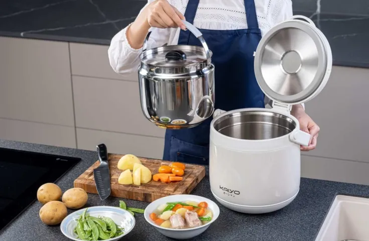 Nồi ủ chân không Kaiyo Nhật Bản - Ruột inox 304, giữ nhiệt lâu, tiết kiệm điện năng, nấu chín ngon cho gia đình - Dung tích 3L & 4.5L