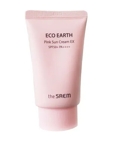 Kem Chống Nắng Giảm Dầu, Nâng Tone Da Sáng Hồng The Saem Eco Earth Power Pink Sun Cream SPF50+/PA++++ 50Gr