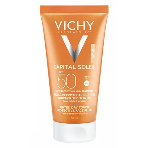 Kem Chống Nắng Vichy Capital Soleil Mattifying Face Fluid SPF50 50ml - Kiềm Dầu, Bảo Vệ Da, Nhẹ Mặt, Lý Tưởng Cho Da Dầu