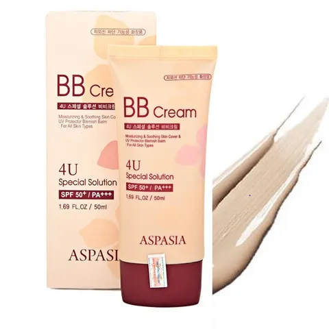 Kem Nền BB Cream Aspasia 4U Special Solution 50ml - Chống Nắng, Dưỡng Ẩm, Lớp Nền Tự Nhiên Cho Da Nhạy Cảm
