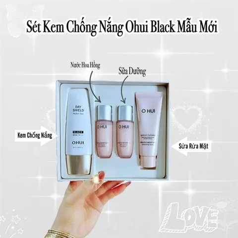 Set Chống Nắng Ohui - Bộ Sản Phẩm Chăm Sóc Da Bao Gồm Kem Chống Nắng, Sữa Rửa Mặt, Kem Dưỡng, Nước Hoa Hồng Dưỡng Ẩm, Bảo Vệ Da khỏi Tia UV