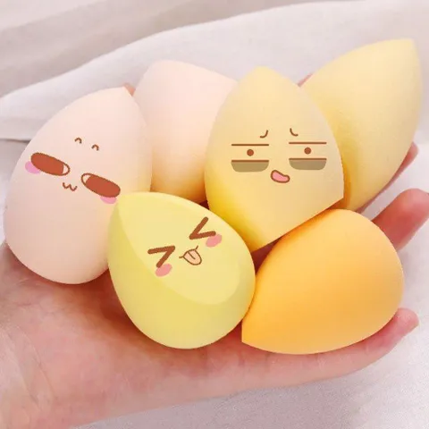 Set 4 Bông Mút Trang Điểm Hình Giọt Nước - Bông Mút Makeup Cao Cấp Cho Lớp Trang Điểm Mịn Màng Tự Nhiên