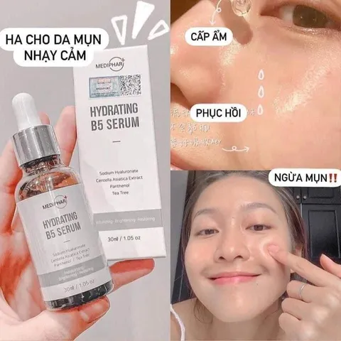 Tinh Chất/ Serum Cấp Ẩm Chuyên Sâu, Phục Hồi Da Hư Tổn Dành Cho Da Dầu Mụn Mediphar Hydrating B5 Serum