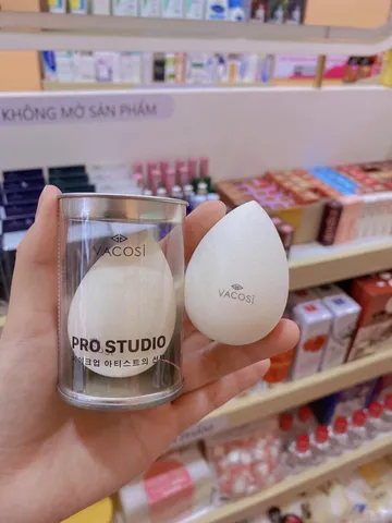 Bông Giọt Nước Vạt Xéo Vacosi PRS Pro - Bông Trang Điểm Chất Liệu Cao Cấp, Thiết Kế Độc Đáo, Tiện Dụng Cho Lớp Trang Điểm Hoàn Hảo