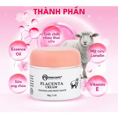 Kem cừu dưỡng da cấp ẩm Golden Health Placenta Cream Essence Oil