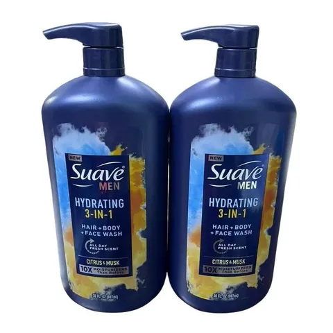 Sữa Tắm Gội Suave Men 3in1 Mỹ - Dưỡng Da Body, Hương Thơm Nam Tính, Tiện Lợi Cho Nam Giới
