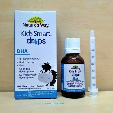 Nature's Way Kids Smart Drops DHA (20ml) - Thực phẩm bổ sung DHA cho trẻ em
