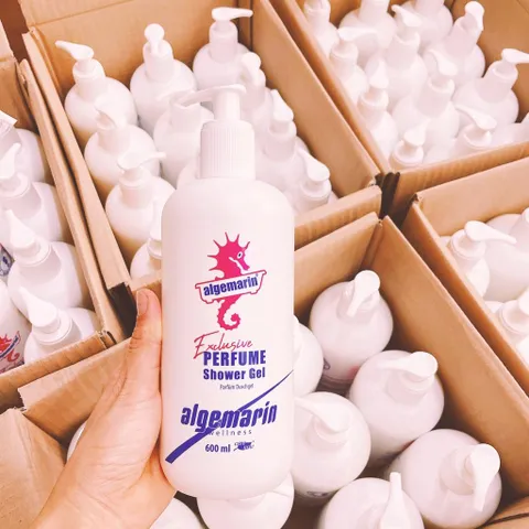 Sữa Tắm Cá Ngựa Algemarina Perfume - Sản Phẩm Chăm Sóc Da Tự Nhiên, Dưỡng Ẩm, Hương Thơm Thư Giãn, Phù Hợp Cho Tất Cả Loại Da