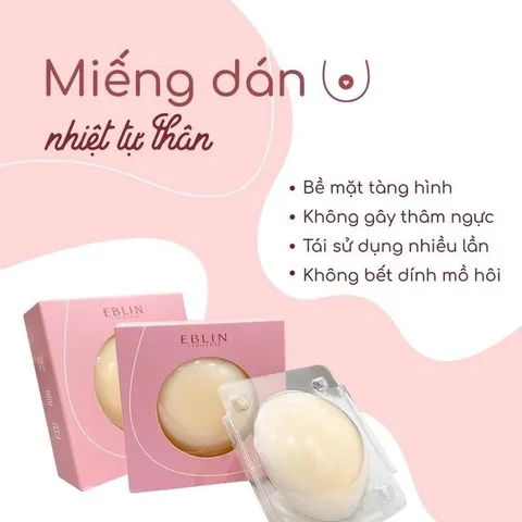 Dán Ti Cao Cấp Siêu Mỏng EBLIN Hàn Quốc - Không Lộ Viền, Hộp 2 Cặp, Phụ Kiện Thời Trang Tự Tin, Tiện Dụng Cho Phái Đẹp