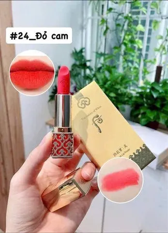 Son Thỏi Whoo Velvet Lip Rouge #24 Red Orange
