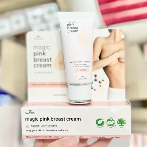 Kem Làm Hồng Nhũ Hoa Vacosi Natural Pink Nipple Cream, 30ml
