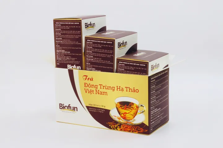 Trà Đông Trùng Hạ Thảo Biofun Hỗ Trợ Giấc Ngủ - Thức Uống Bổ Não, Tăng Cường Trí Nhớ, Quà Tặng Ý Nghĩa Cho Sức Khỏe