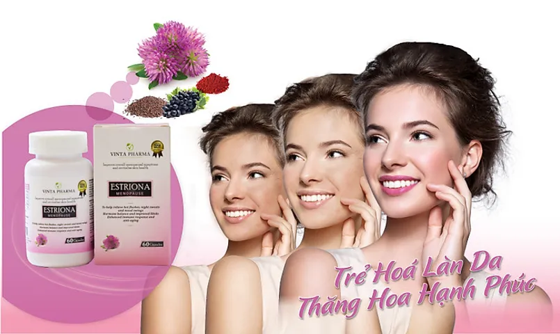 Viên Uống Estriona Hỗ Trợ Mãn Kinh - Giảm Dấu Hiệu Tuổi Tác và Tăng Cường Sức Khỏe Đối Với Phụ Nữ 60 Viên Hỗ Trợ Trẻ Hóa Da