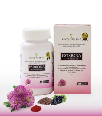 Viên Uống Estriona Hỗ Trợ Mãn Kinh - Giảm Dấu Hiệu Tuổi Tác và Tăng Cường Sức Khỏe Đối Với Phụ Nữ 60 Viên Hỗ Trợ Trẻ Hóa Da