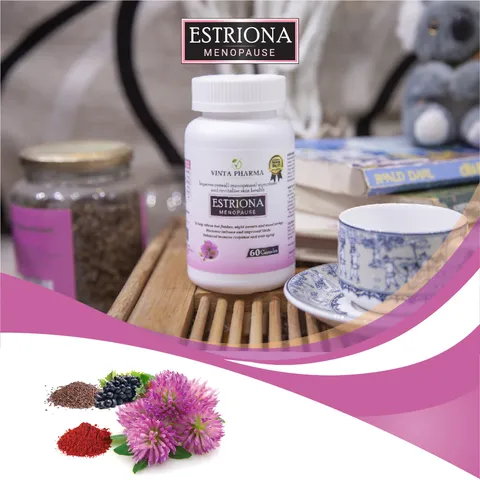 Viên Uống Estriona Hỗ Trợ Mãn Kinh - Giảm Dấu Hiệu Tuổi Tác và Tăng Cường Sức Khỏe Đối Với Phụ Nữ 60 Viên Hỗ Trợ Trẻ Hóa Da