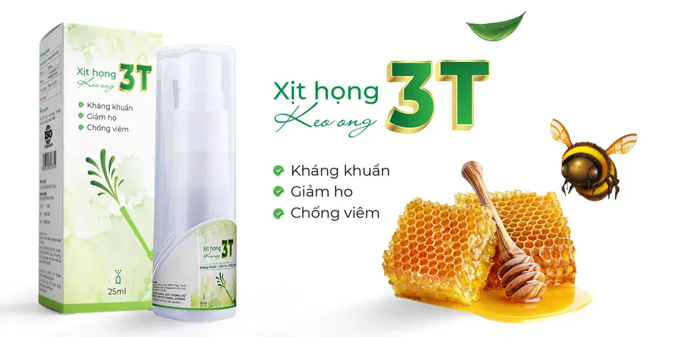 Combo 3 Xịt Họng Keo Ong 3T Hỗ Trợ Giảm Ho, Đau Họng